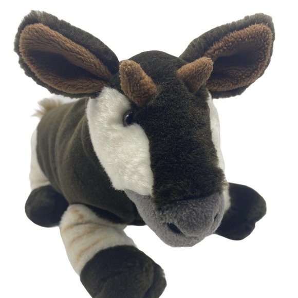 Wild Republic Cuddlekins Okapi 12" Zebra Stripe Plush Stuffed Animal Toy - Picture 3 of 4